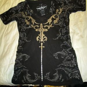 Affliction - Size Large Ladies Short Sleeve